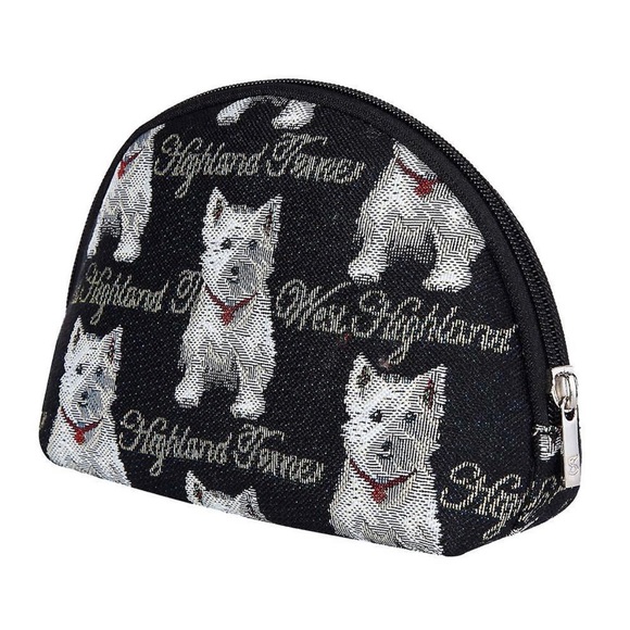 Signare Tapestry Westie cosmetic bag - Picture 2 of 5